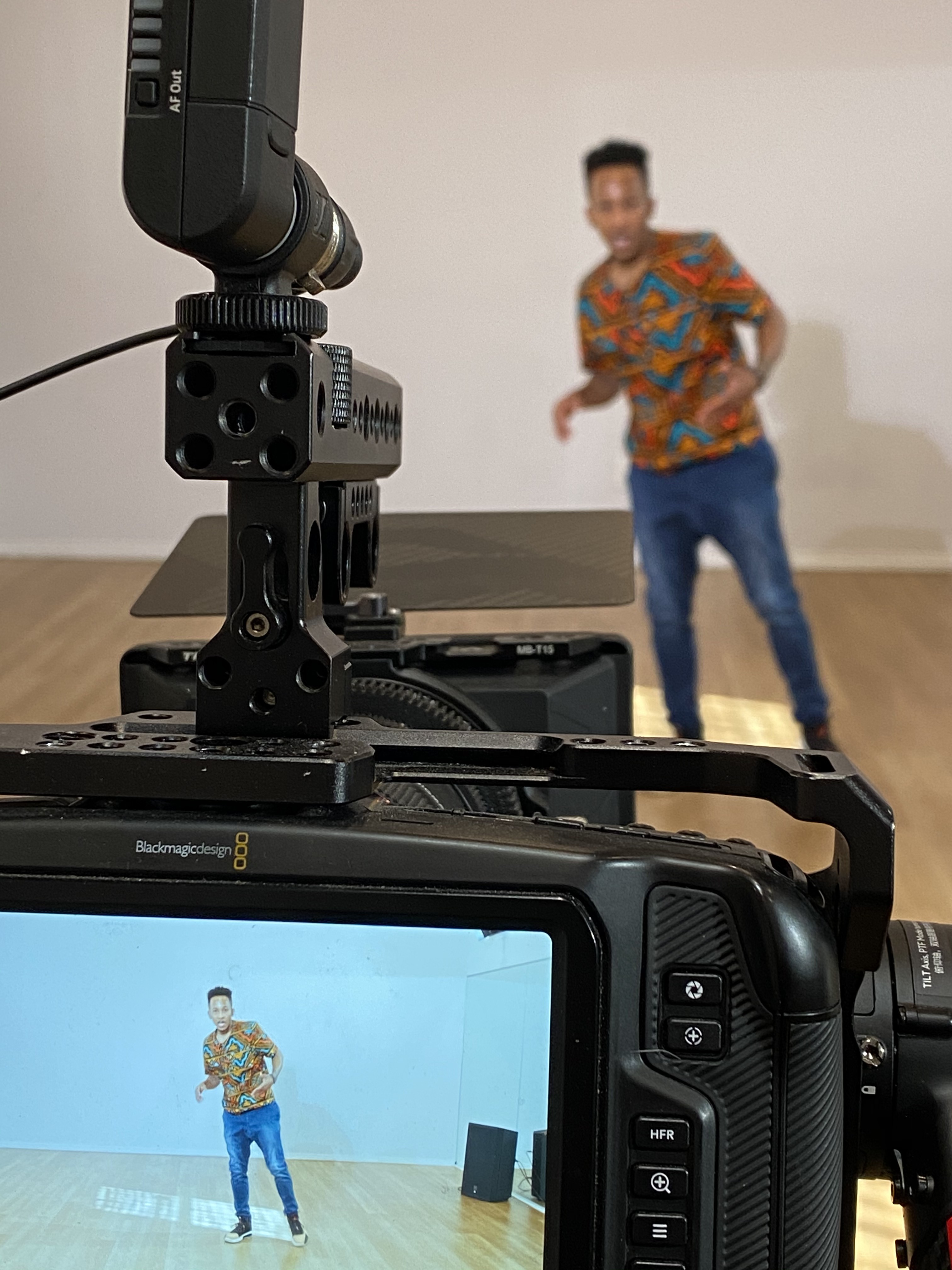 Behind the scenes on set